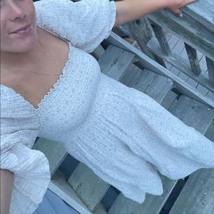 Puff sleeve maxi dress